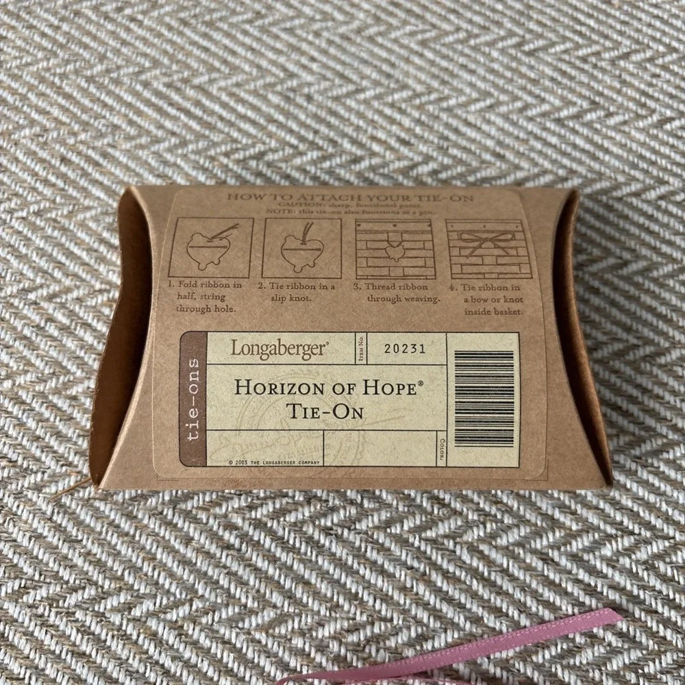 Longaberger 2003 Horizon of Hope Basket Tieon Tie-on Pin